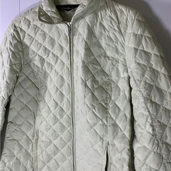 Eddie Bauer Small Green Quilted Goose Down Jacket - Picture 2 of 4